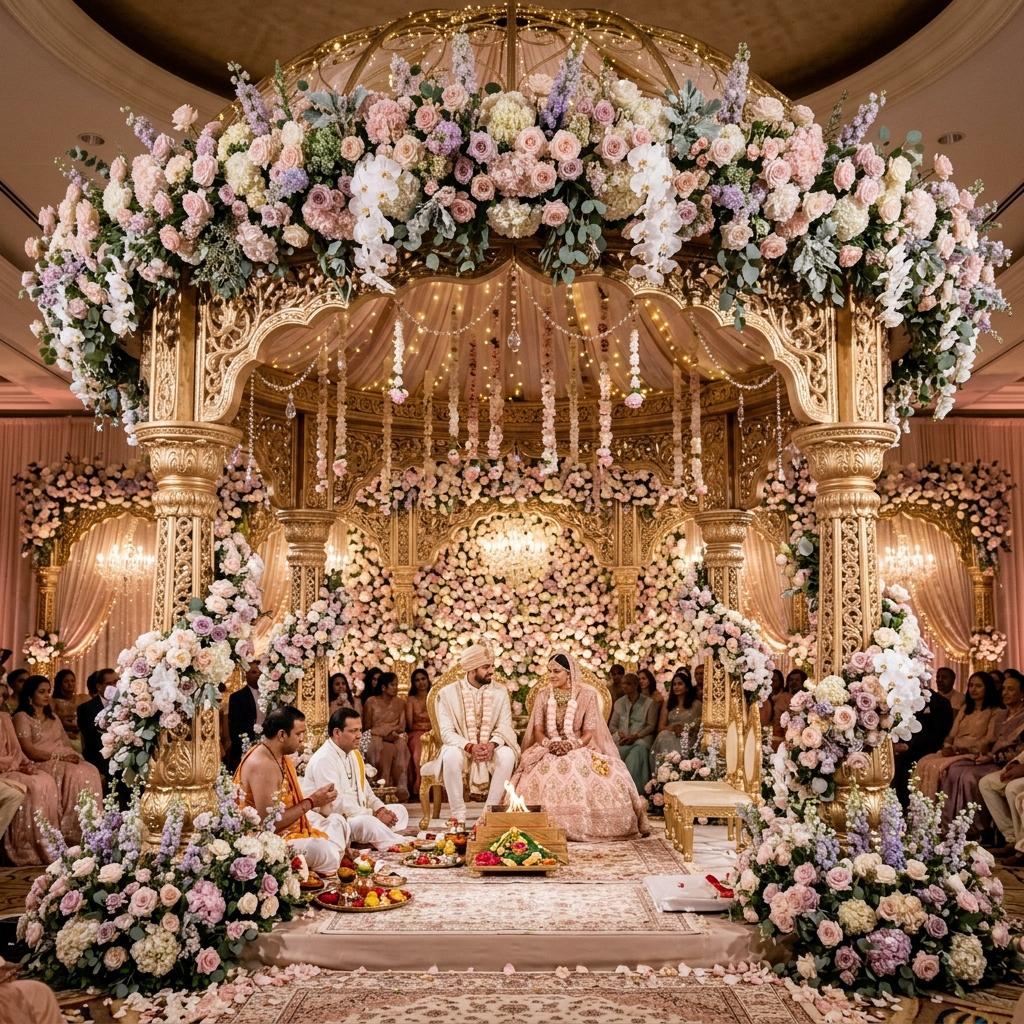 Luxury wedding mandap floral design Delhi - Garden Flower